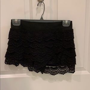 black lace shorts